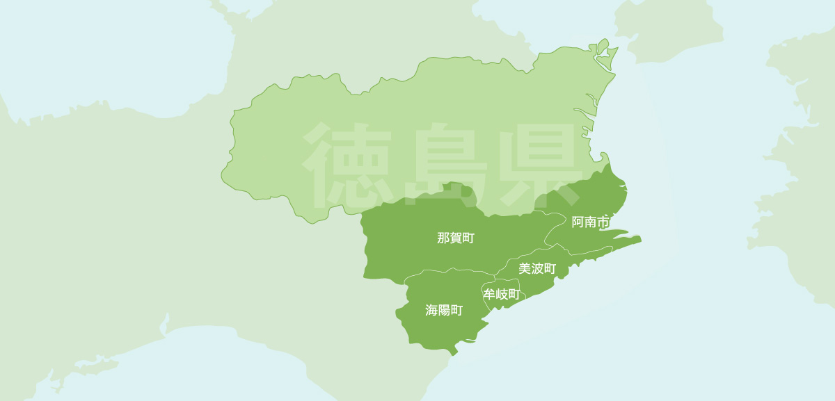 徳島県の地図