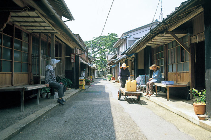 出羽島町並み写真　徳島出版-768x512